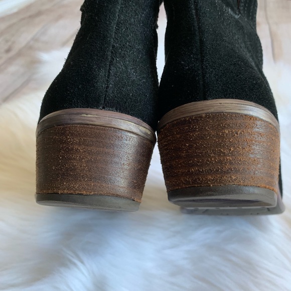 Lucky Brand Black Suede Western Booties - Picture 6 of 8